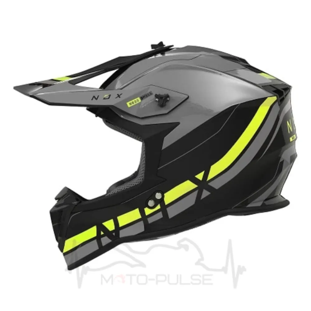 Мотошолом NOX N633 Airshock жовтий (XL)